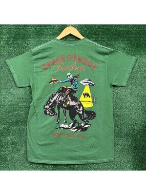 Strange Daze Space Cowboy Rodeo T-Shirt Size Medium